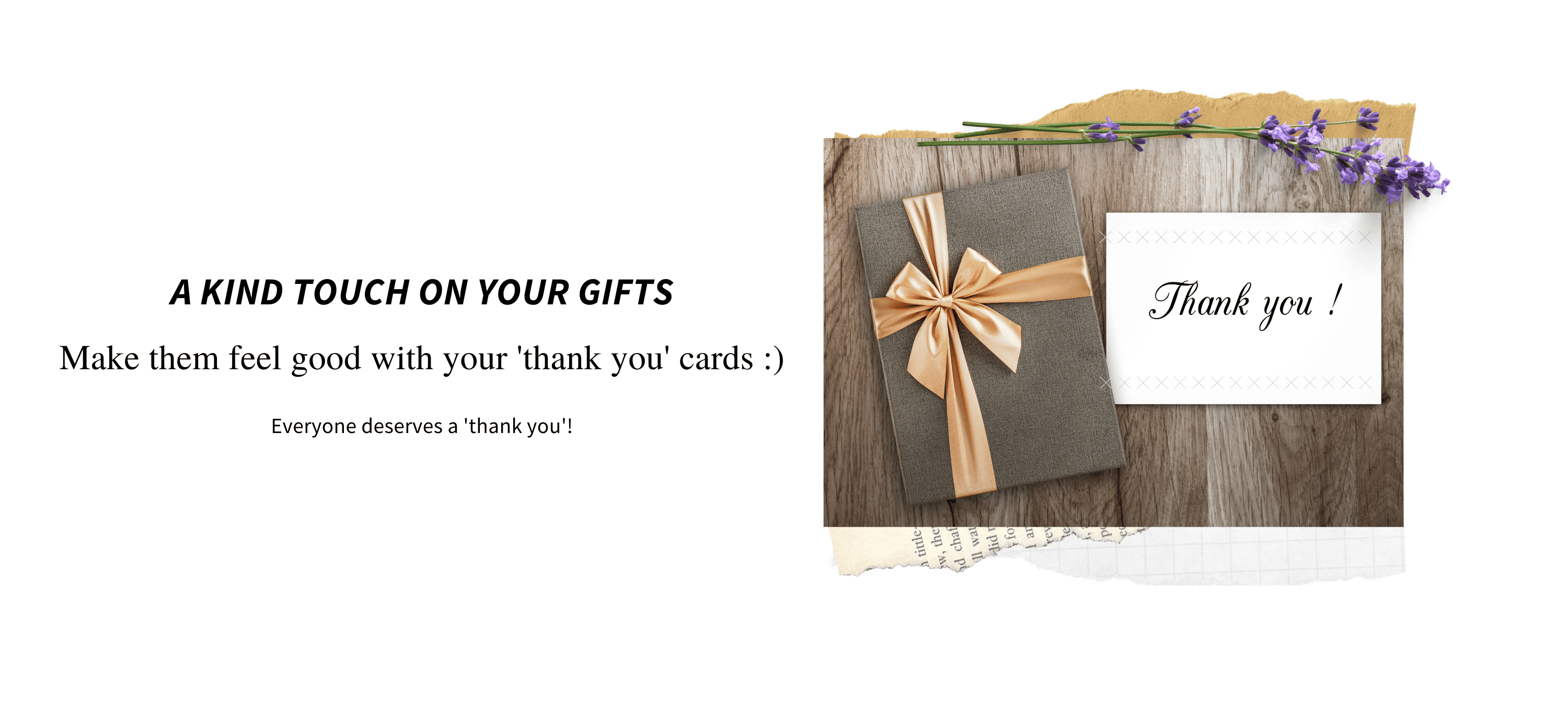 A KIND TOUCH ON YOUR GIFTS